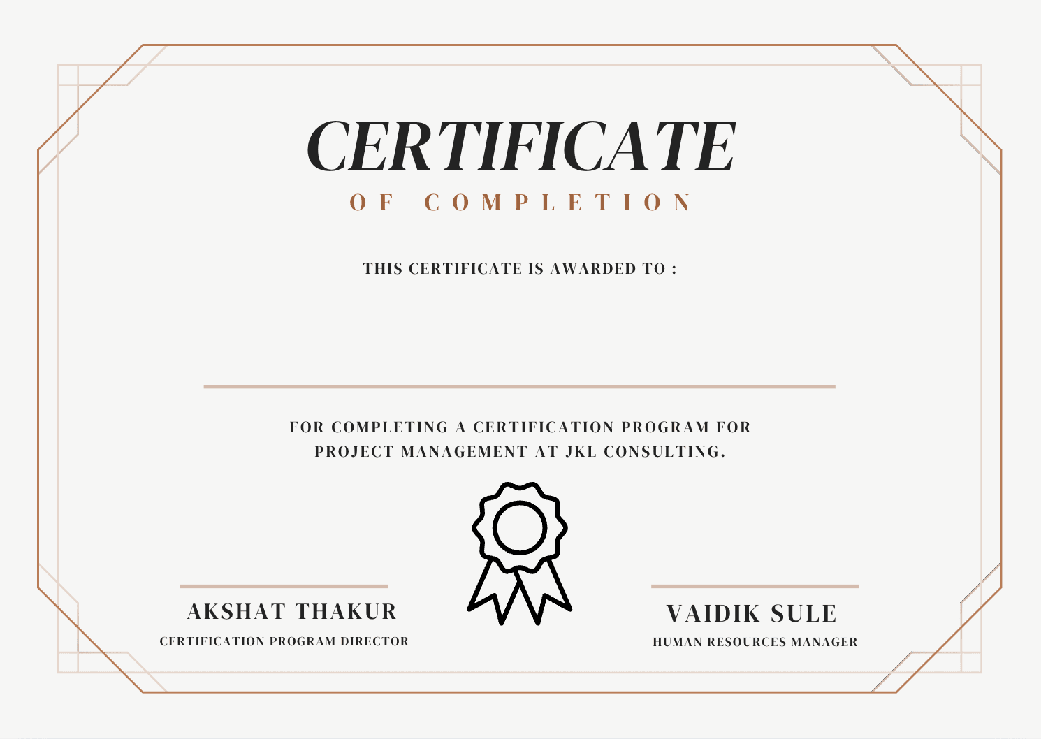 Certificate of Participation — free certificate template PNG